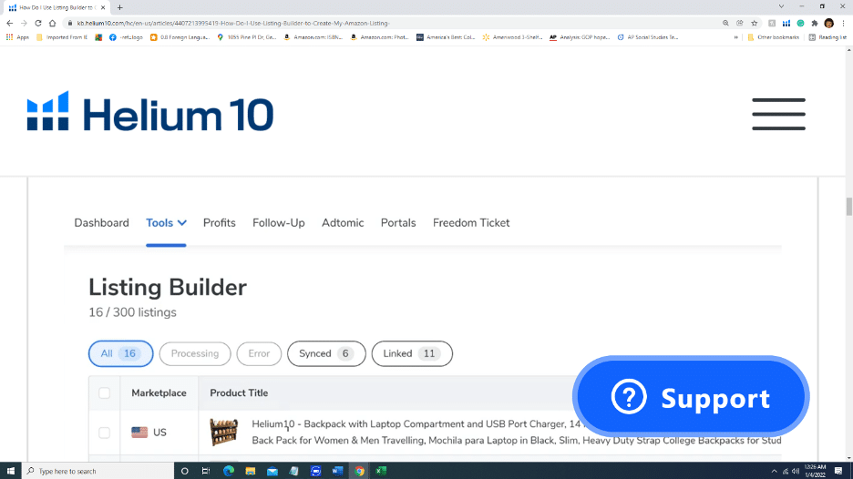 Helium 10 Listing Builder