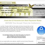 Bad daycare payment risk and childcare collection